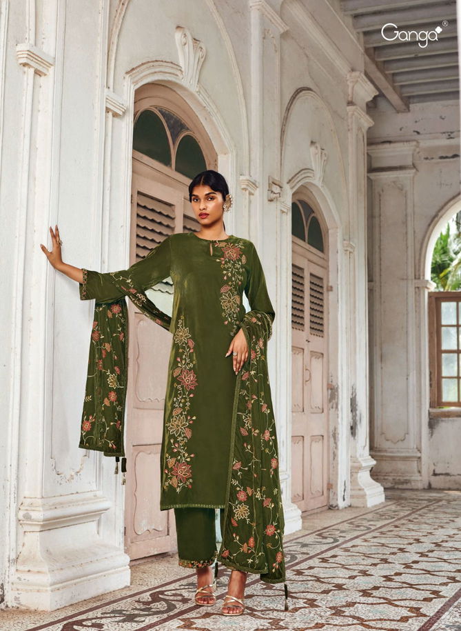 Samaa By Ganga Heavy Velvet Wedding Salwar Suits